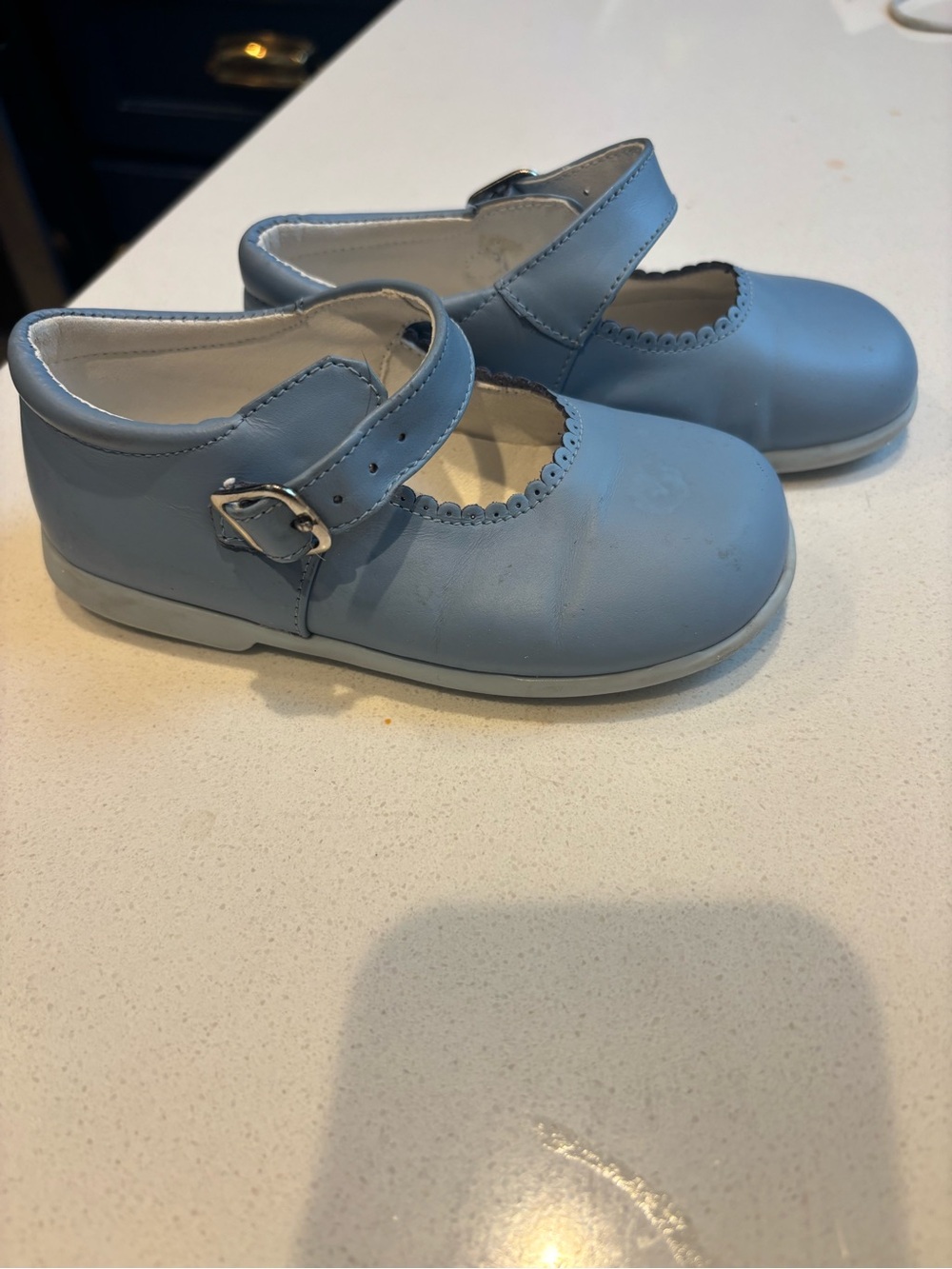 La Coqueta Dusty Blue Mary Jane Shoes size 8 or EU 24 - Picture 6 of 11